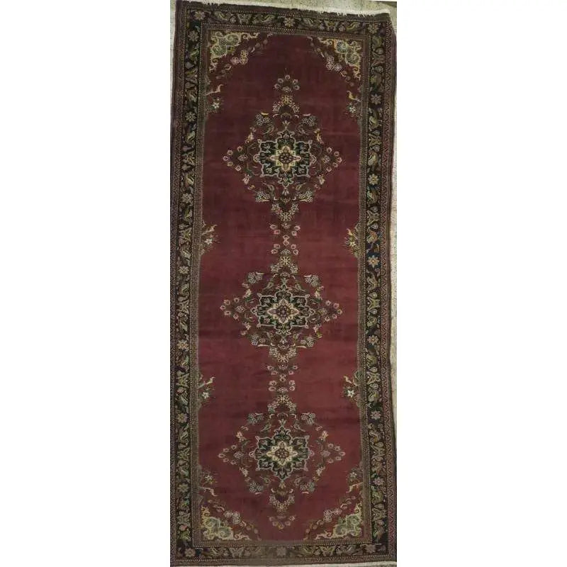 One Of The Kind Hand-Knotted Persian Wool Rug _ Luxurious Vintage Design, 12'7" x 10'2", Artisan Crafted
